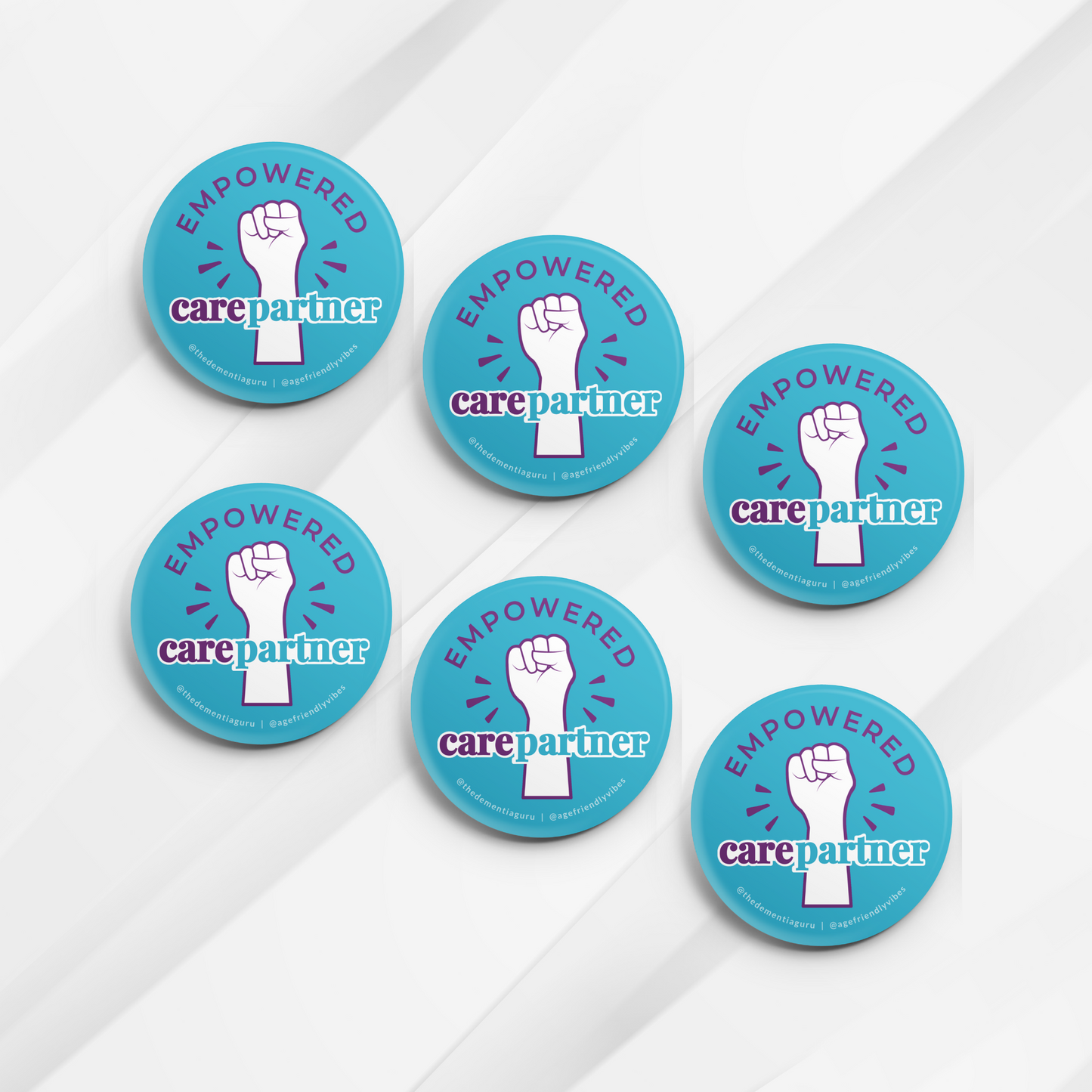 Empowered Carepartner, Caregiver Appreciation Pin-Back Button