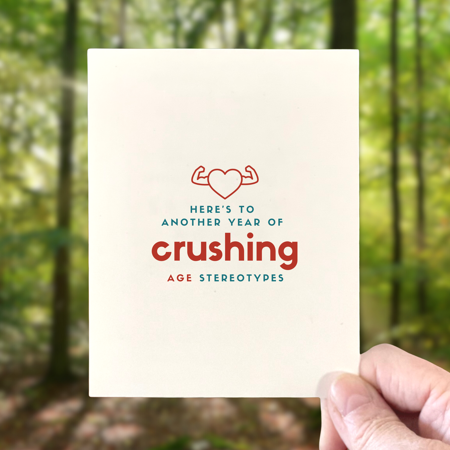 Crushing age stereotypes, Age-Positive Birthday Card