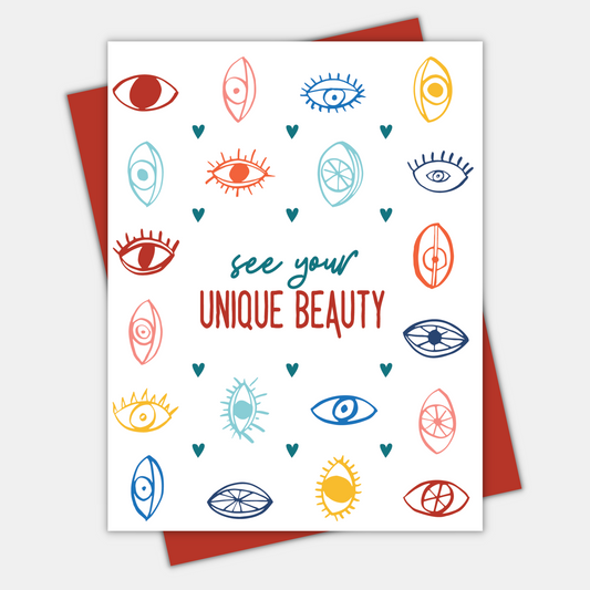 See Your Unique Beauty, Inspirational Greeting Card
