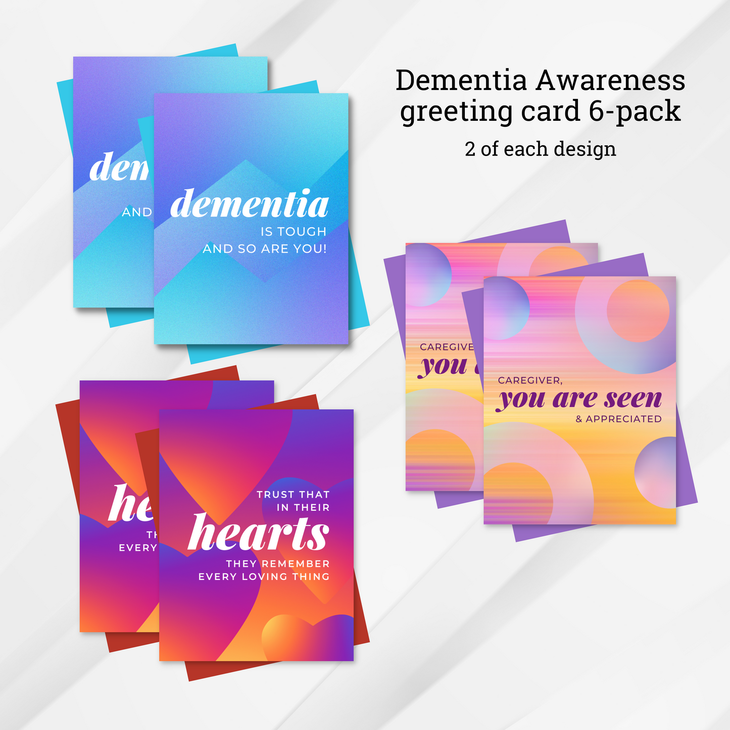 Trust in their hearts they remember, Dementia awareness card