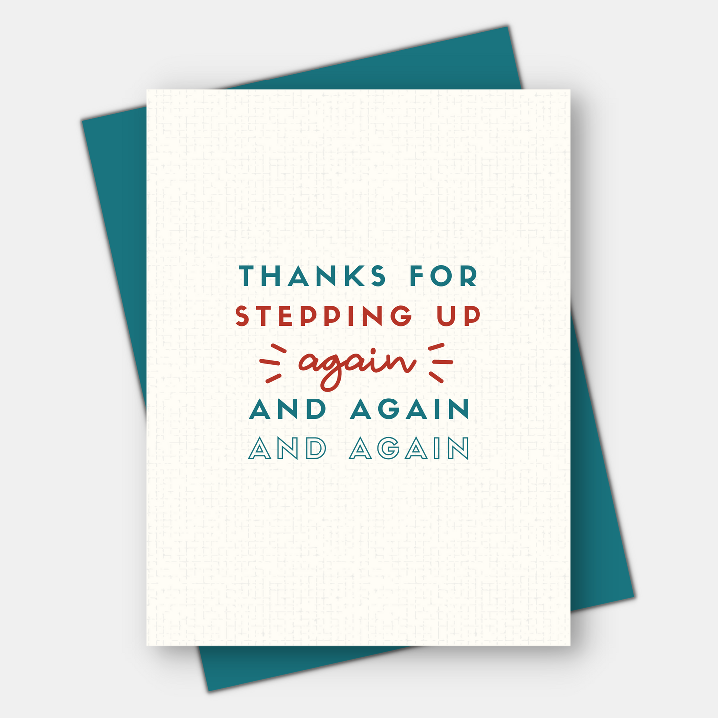 Thanks for Stepping Up Again and Again, Thank-you Card