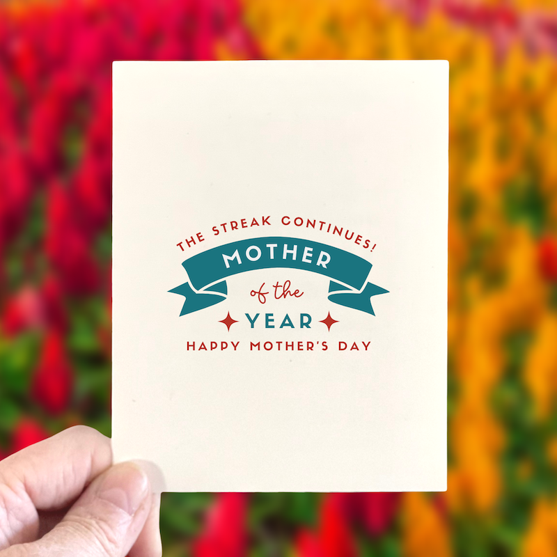 Mother of the Year, Mother's Day Card