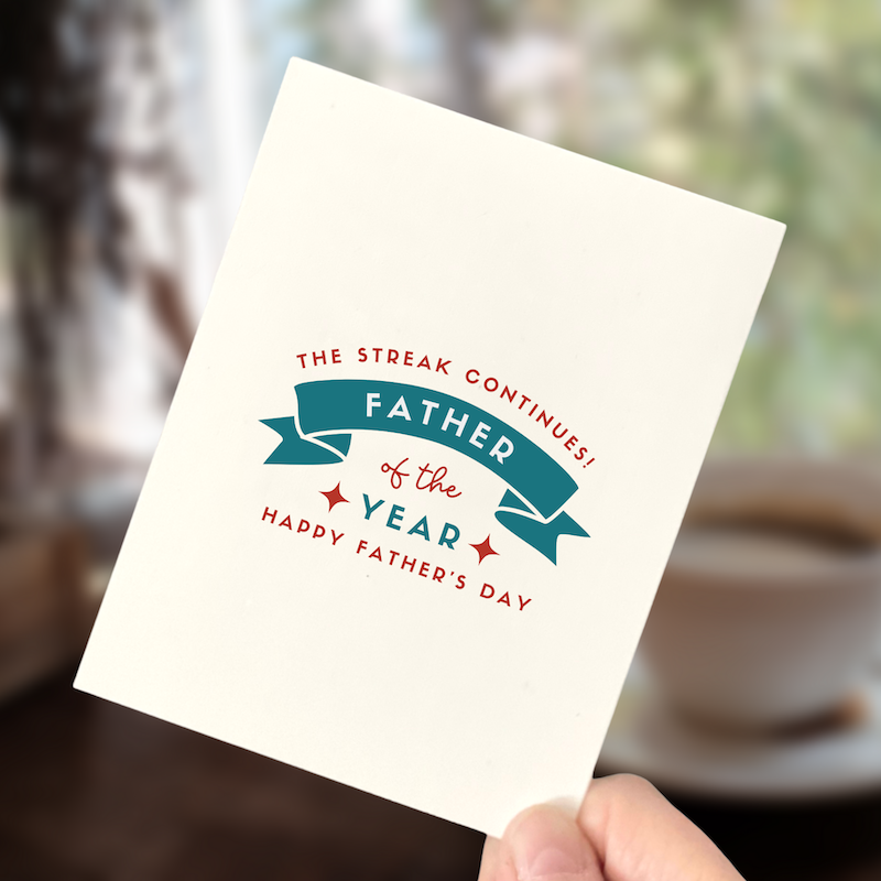 Father of the Year, Father's Day Card
