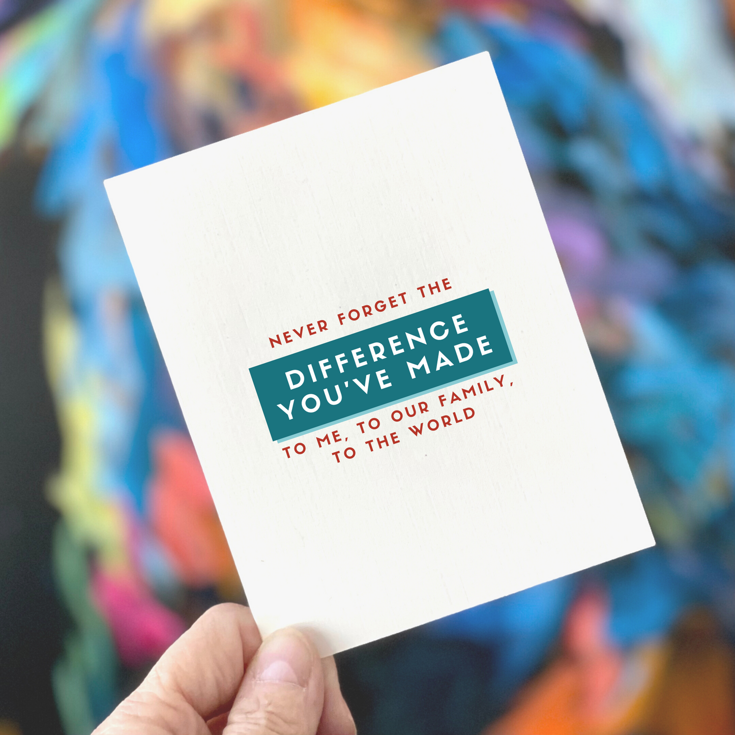 Difference You've Made, Gratitude Card