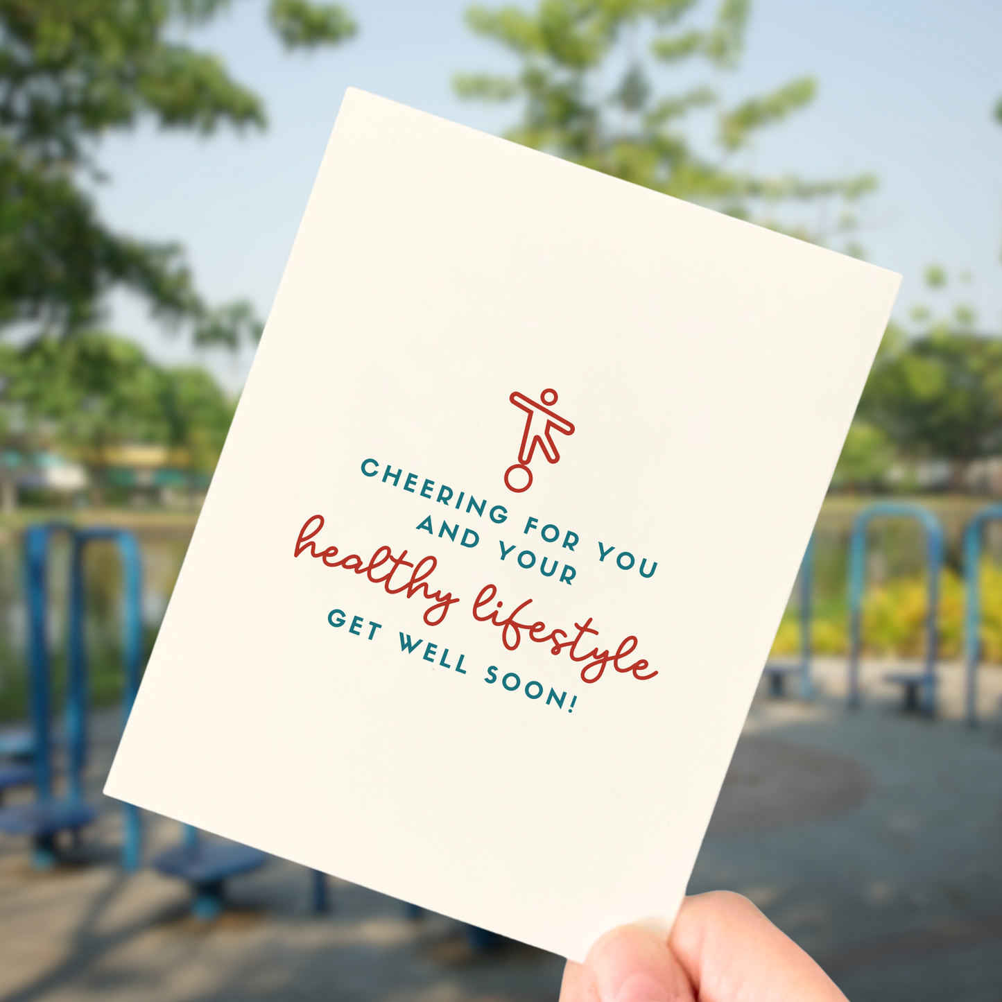 Cheering for your Healthy Lifestyle, Get Well Card