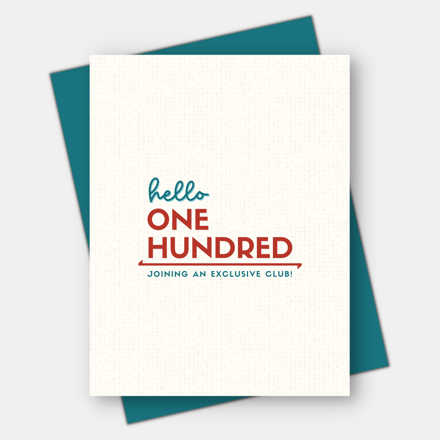 Hello 50th, 60th, 70th, 80th, or 90th birthday card