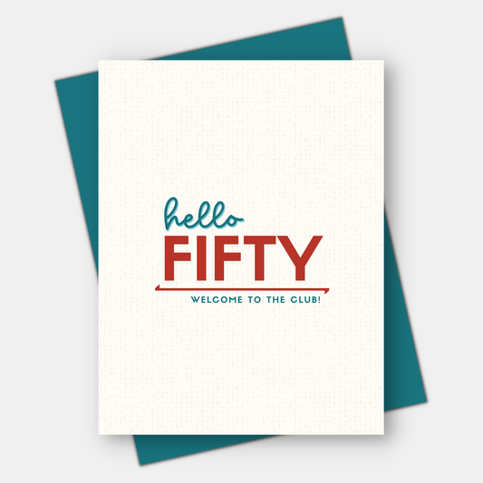 Hello 50th, 60th, 70th, 80th, or 90th birthday card