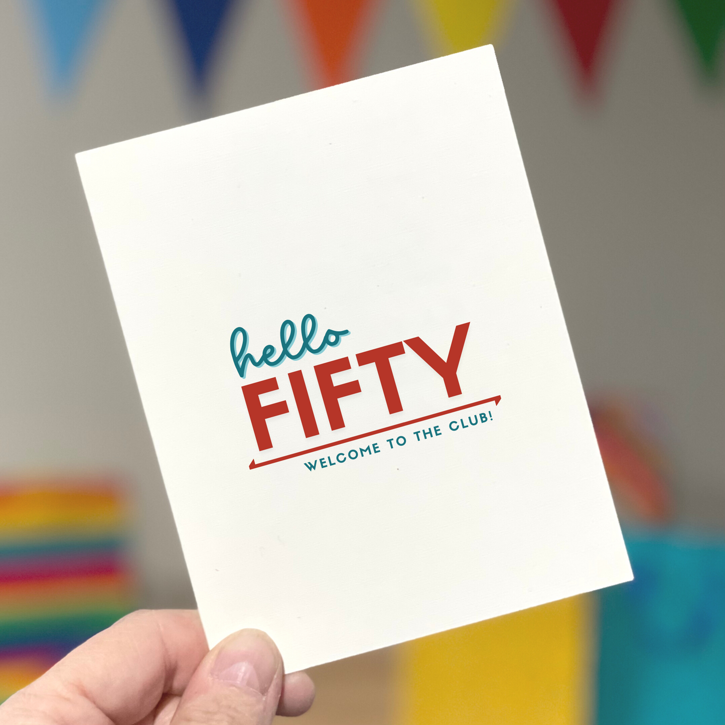 Hello 50th, 60th, 70th, 80th, or 90th birthday card