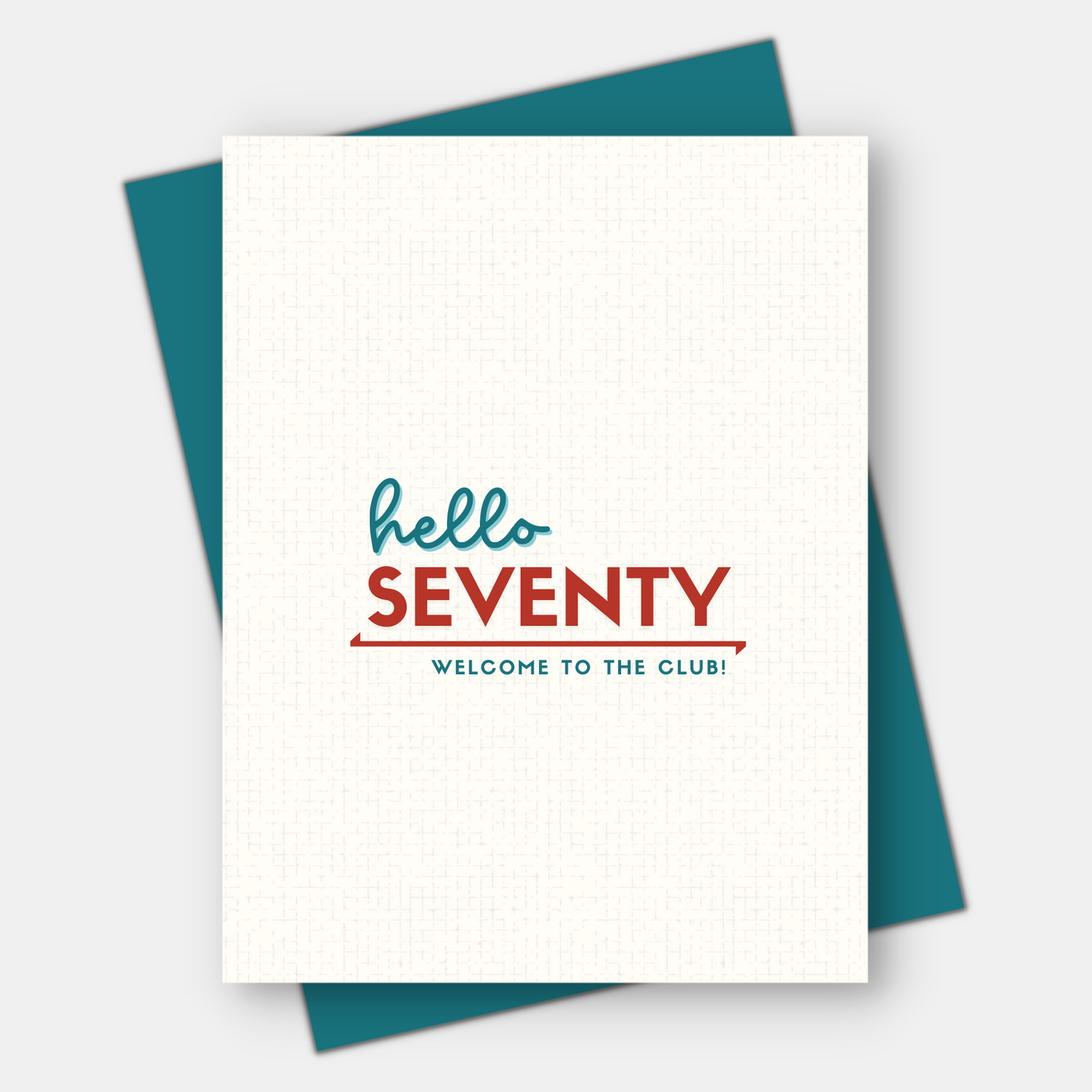 Hello 50th, 60th, 70th, 80th, or 90th birthday card