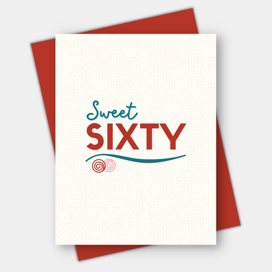 Sweet 60, 60th birthday card