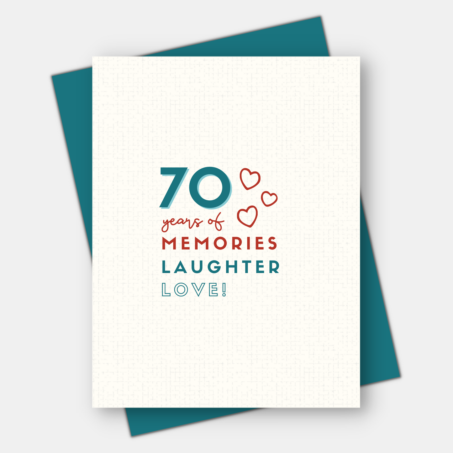 Years of memories, laughter, love, for 50th, 60th, 70th, 80th, 90th, 100th birthday