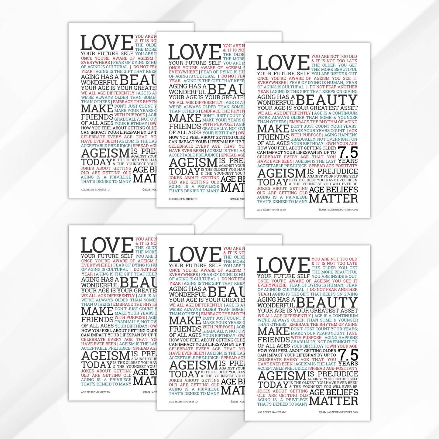 Age Belief Manifesto Postcard