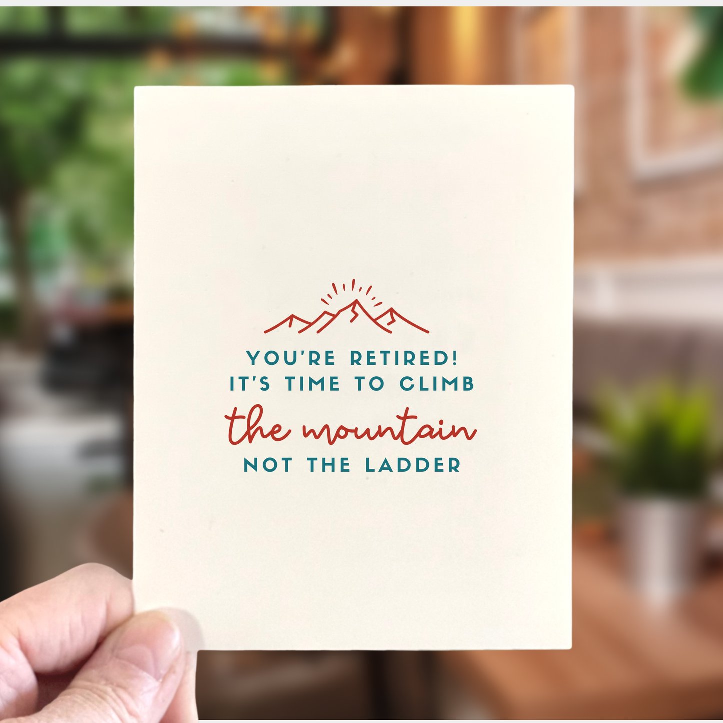 Time to Climb the Mountain, Retirement Card