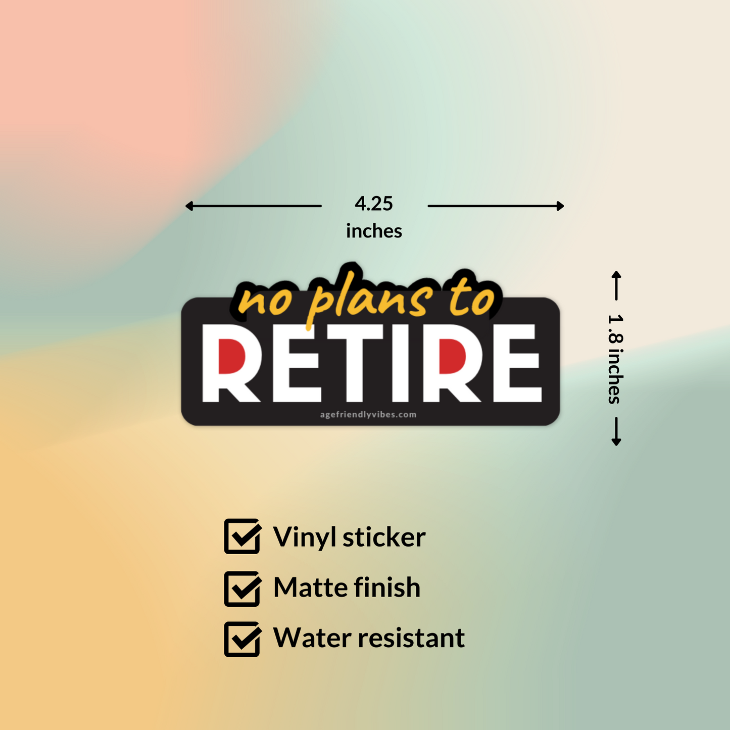No Plans to Retire Vinyl Sticker