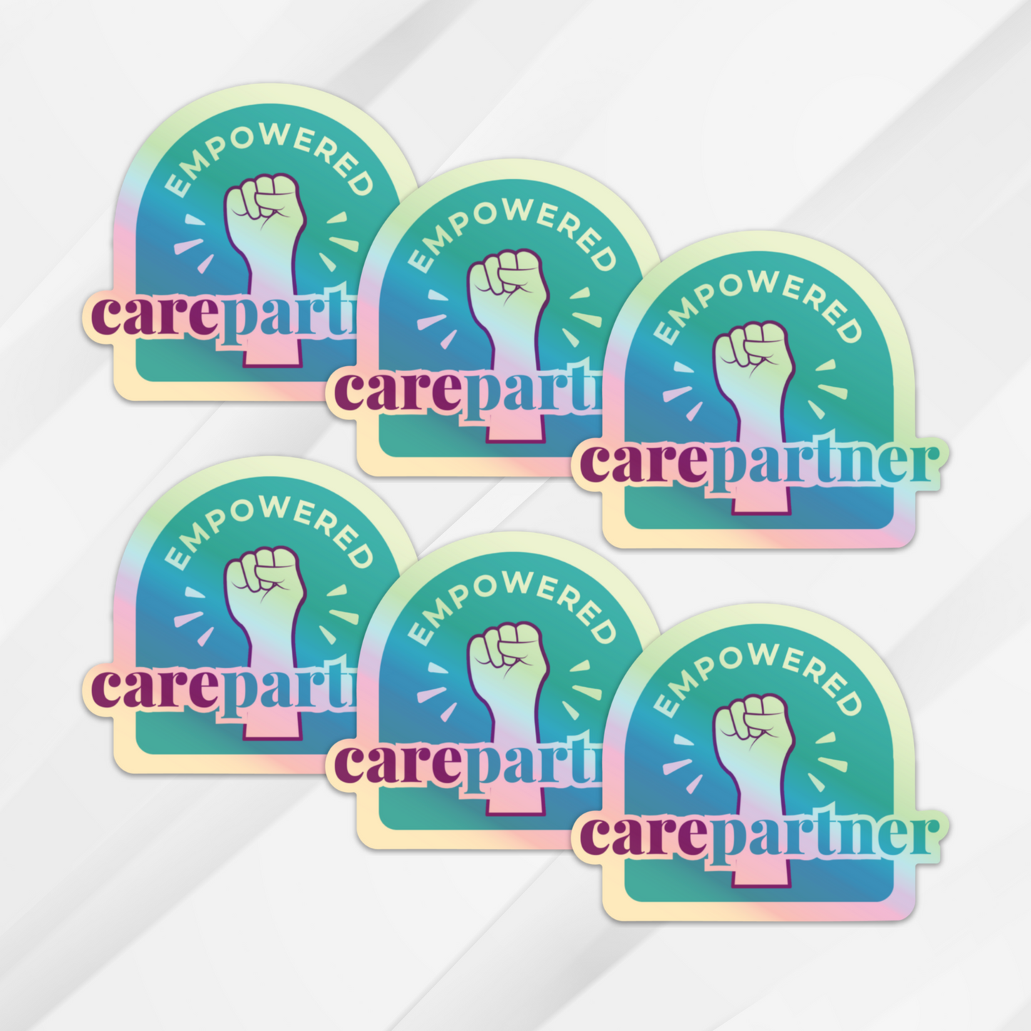 Empowered Carepartner - Holographic Sticker