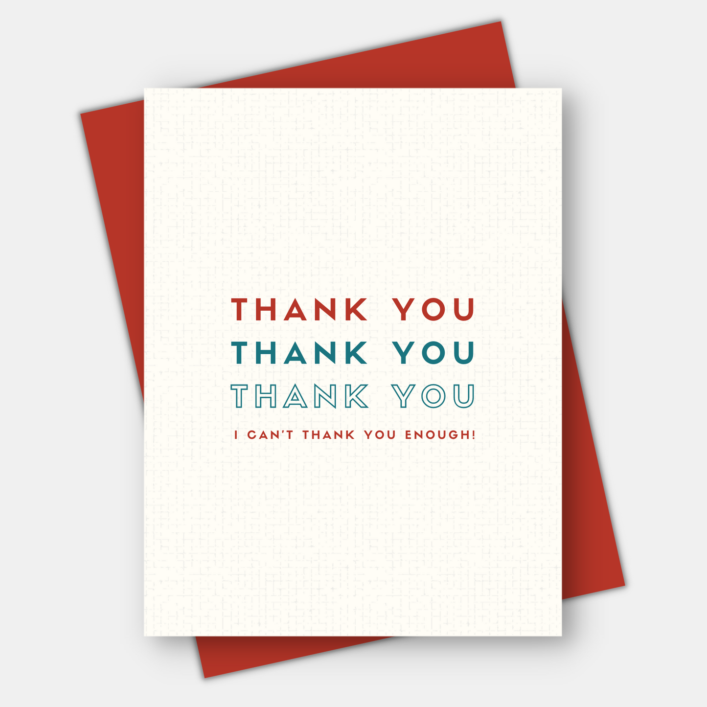 Thank You, I Can't Thank You Enough, Thank You Card