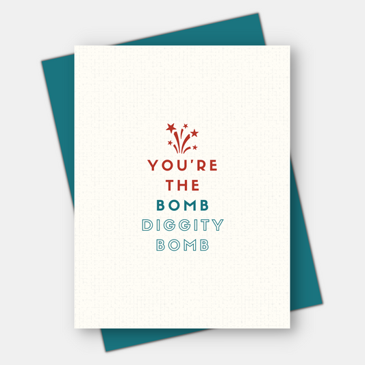 You're the Bomb Diggity Bomb, Thank You Card