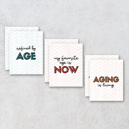 Notecard Set, Aging is living collection (set of 6)