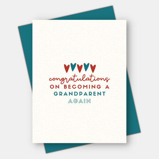 Congratulations on Becoming a Grandparent Again, New Baby Card