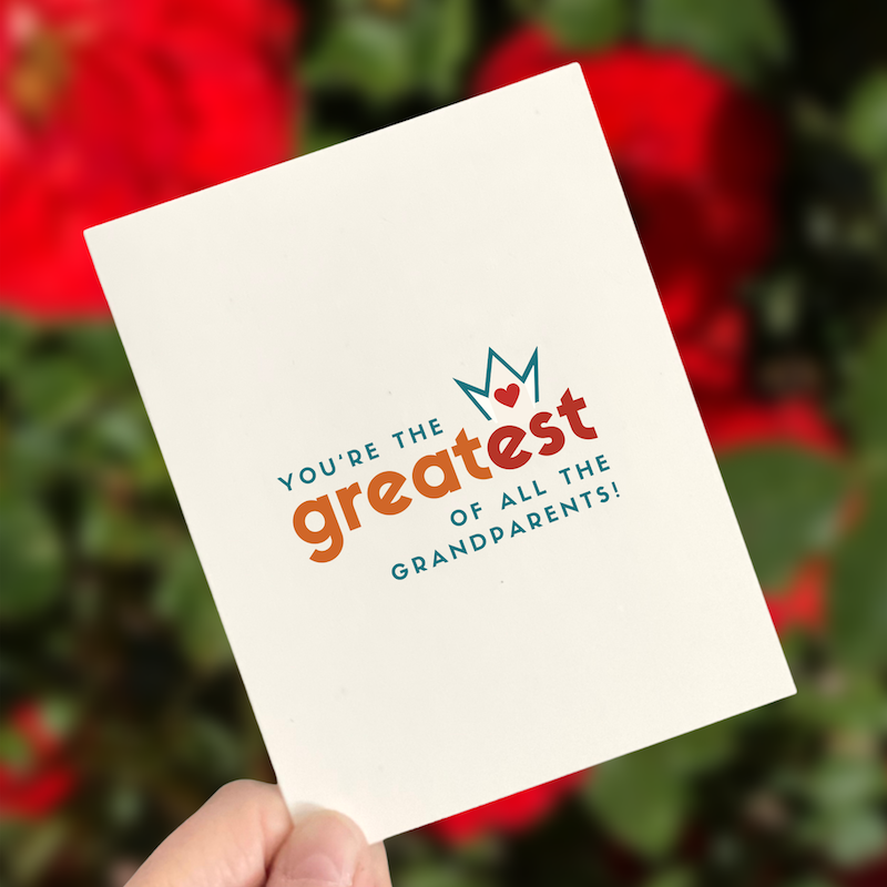 Greatest of all the grandparents, Great Grandparent Birthday Card, Grandparent's Day Card