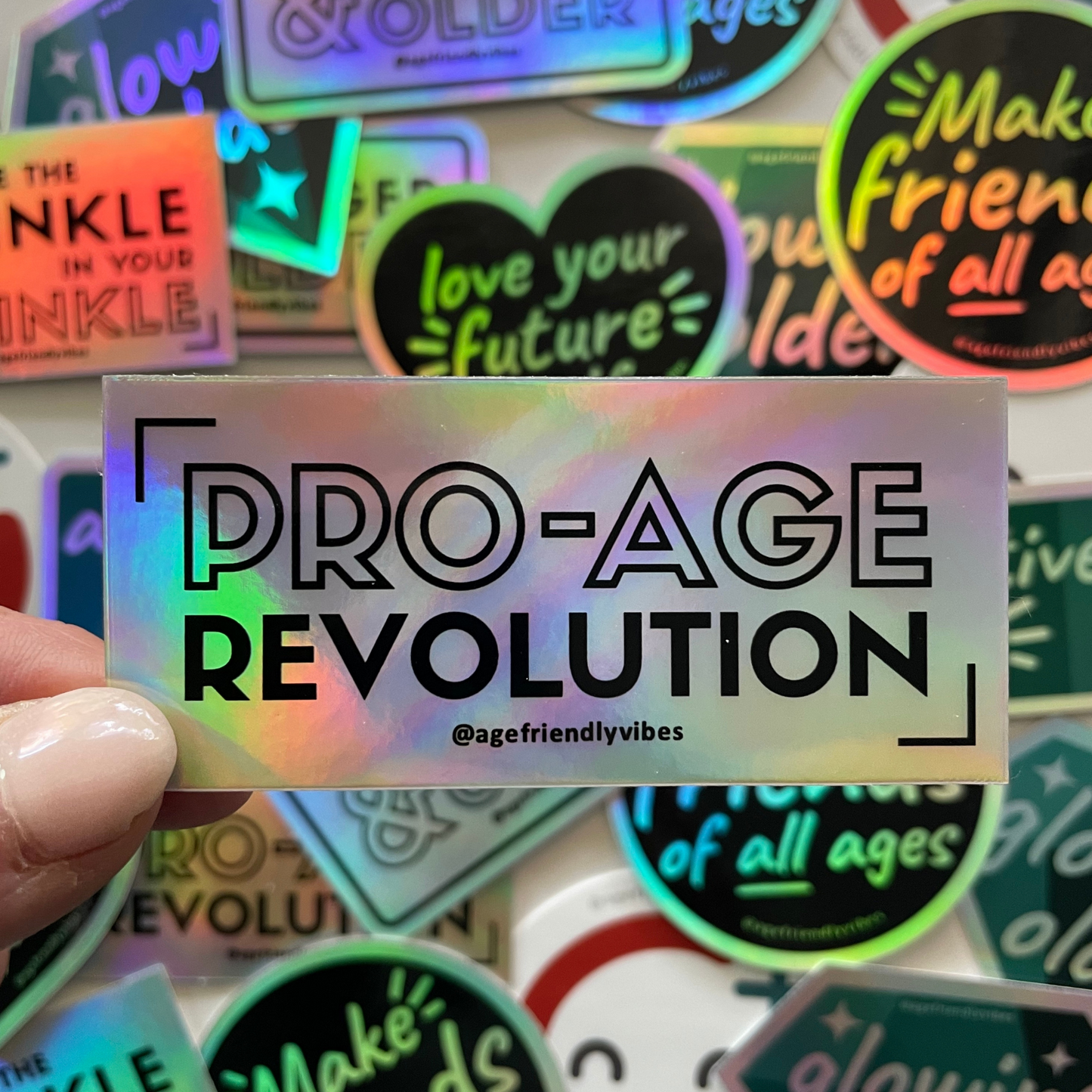Pro-Age Revolution Holographic Sticker