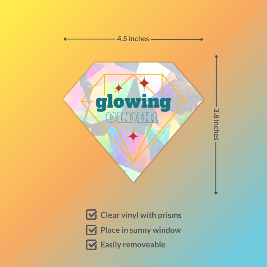 Glowing Older, Sun Catcher Window Decal