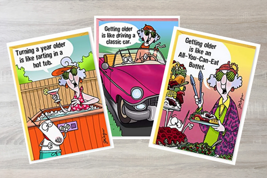 Greeting cards featuring Maxine