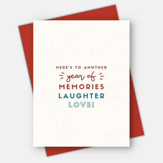 Here's to Another Year, Love & Friendship Card