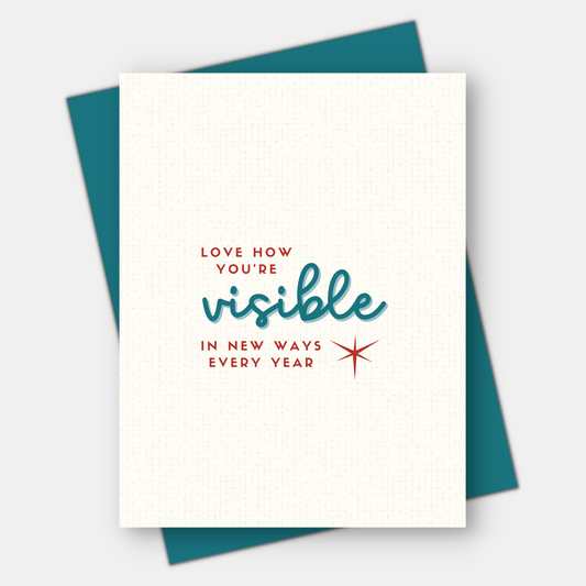 Visible in New Ways, Age-Positive Birthday Card