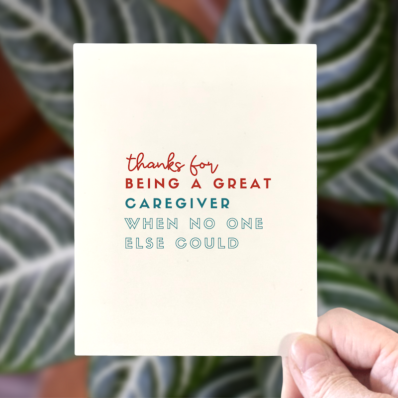 Thanks for Being a Great Caregiver, Gratitude Card