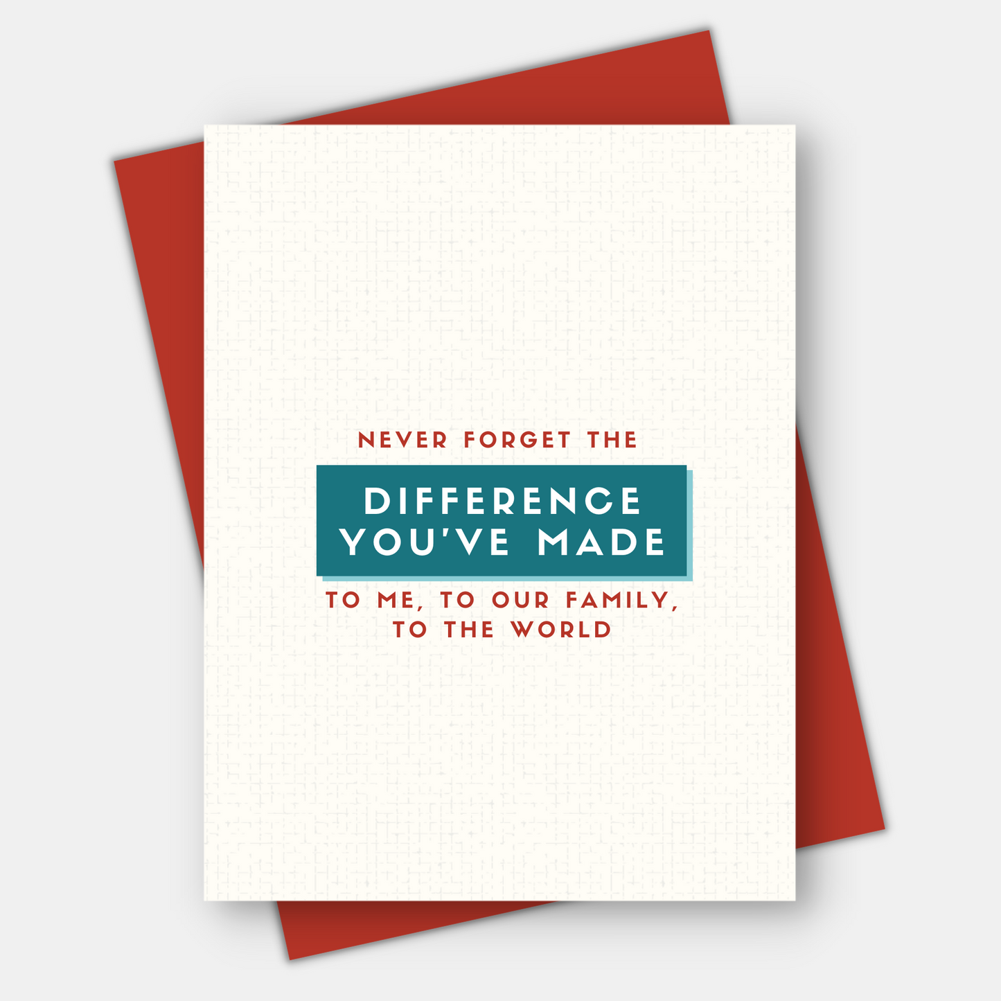 Difference You've Made, Gratitude Card