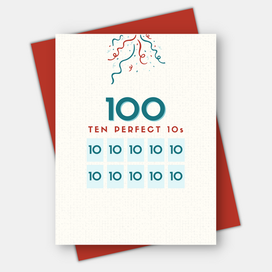 Think of 50 as five perfect 10's, available for 60, 70, 80, 90 or 100th birthday