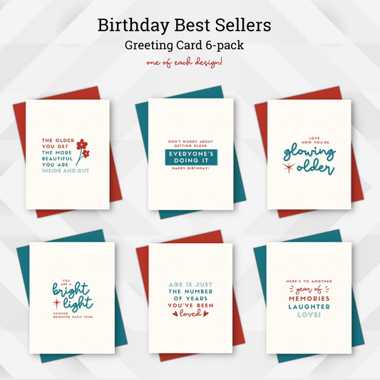 Birthday Bestsellers - Greeting Card 6-Pack