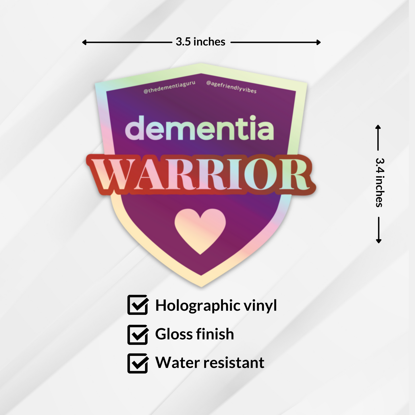Dementia Warrior - Holographic Sticker