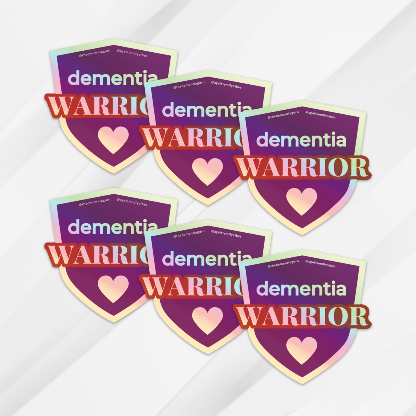 Dementia Warrior - Holographic Sticker