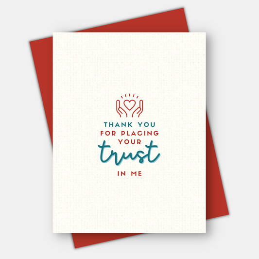 Thank You for Placing Your Trust in Me, Thank You Card