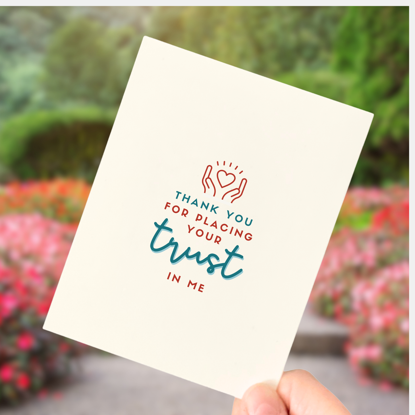 Thank You for Placing Your Trust in Me, Thank You Card