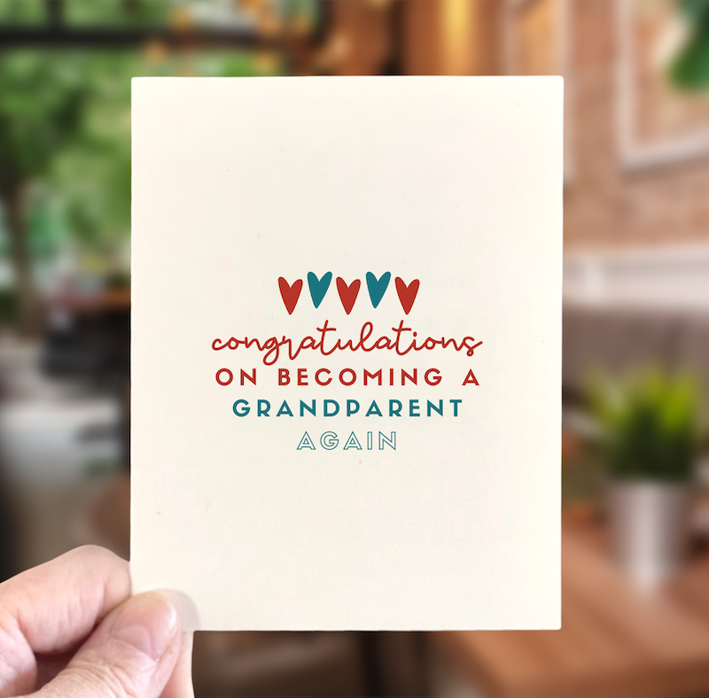 Congratulations on Becoming a Grandparent Again, New Baby Card